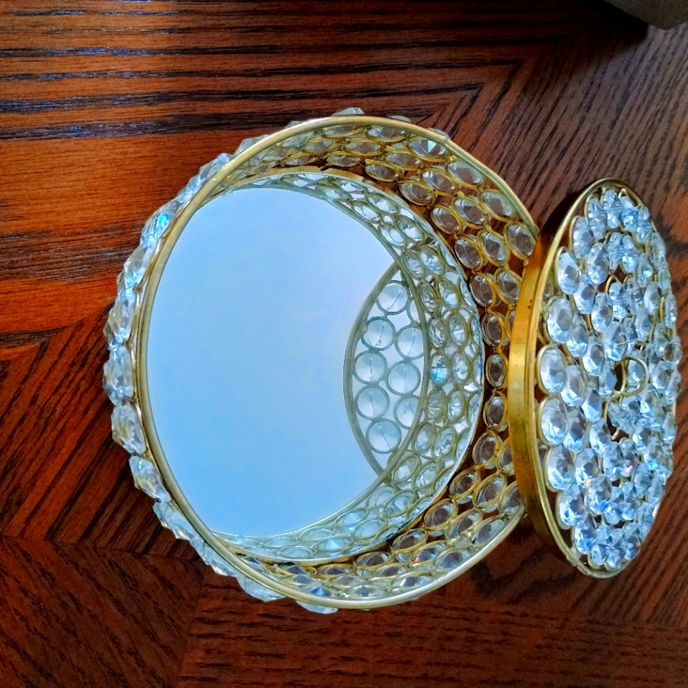 Antique jewelry crystal box / jewelry box